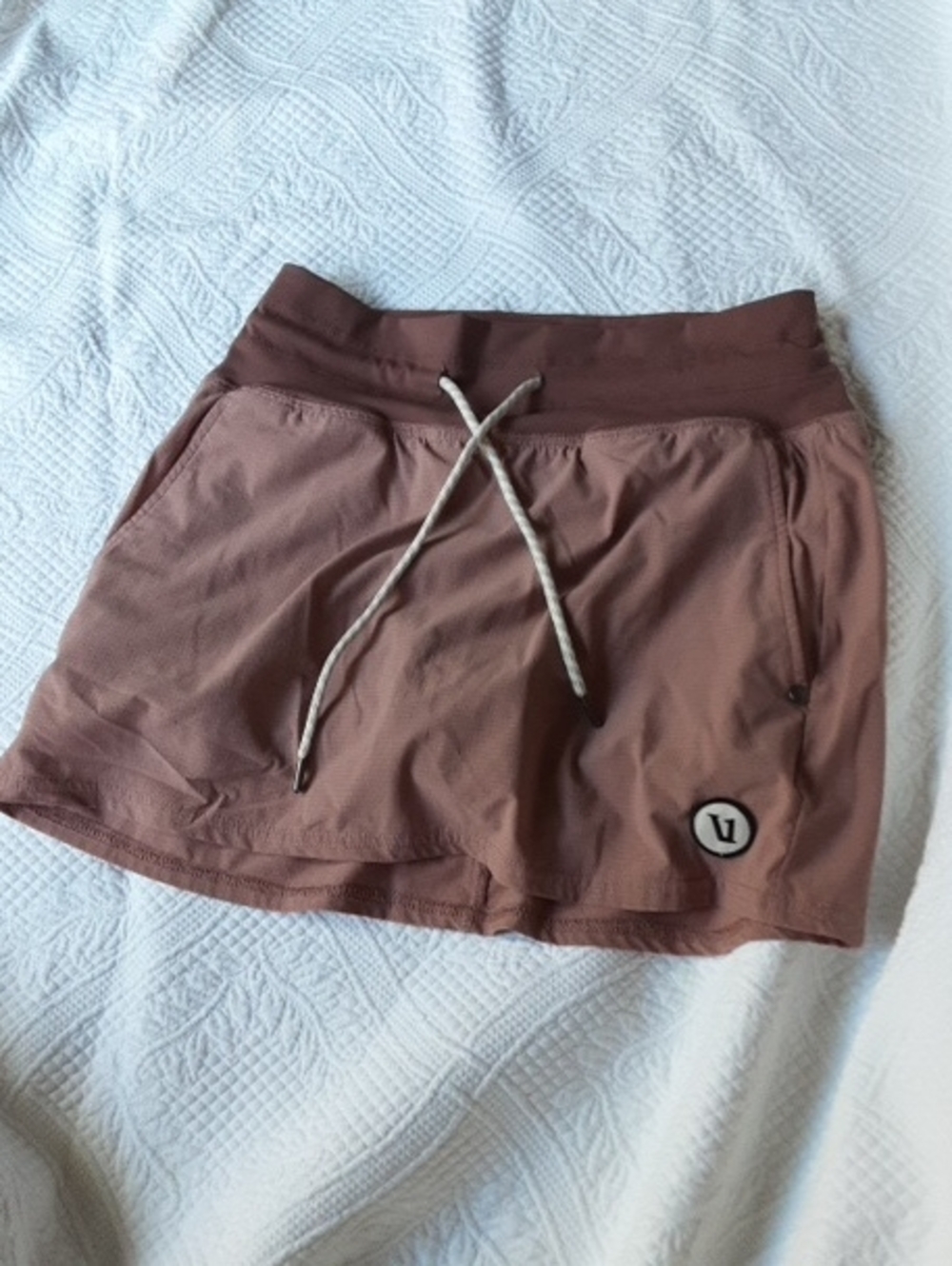 Vuori mauve brown drawstring skort